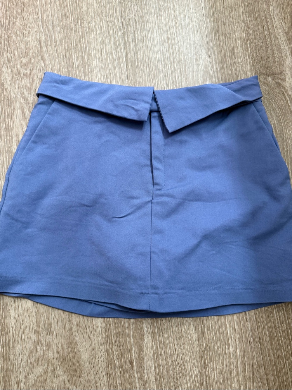 Endless Rose Foldover Waist Cotton Blend Miniskort